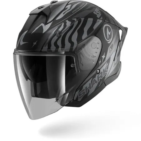 SHARK casque moto jet SKWAL JET CUP SPEED-FANCY noir mat / anthracite / argent