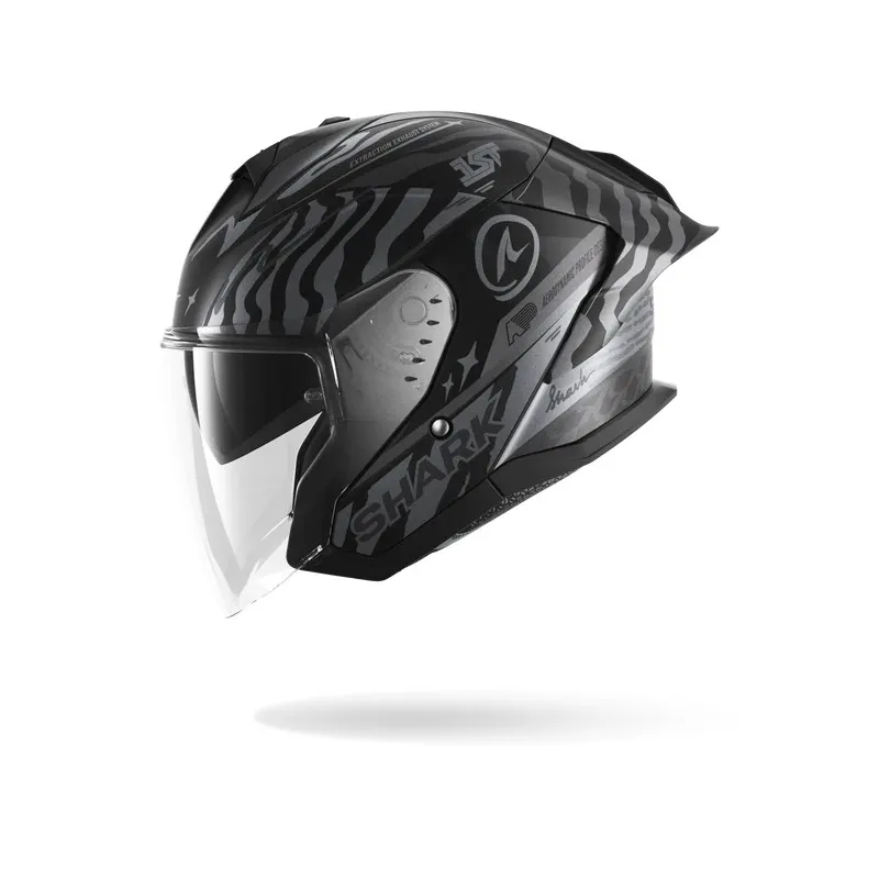 SHARK jet motorcycle helmet SKWAL JET CUP SPEED-FANCY black matte / anthracite / silver