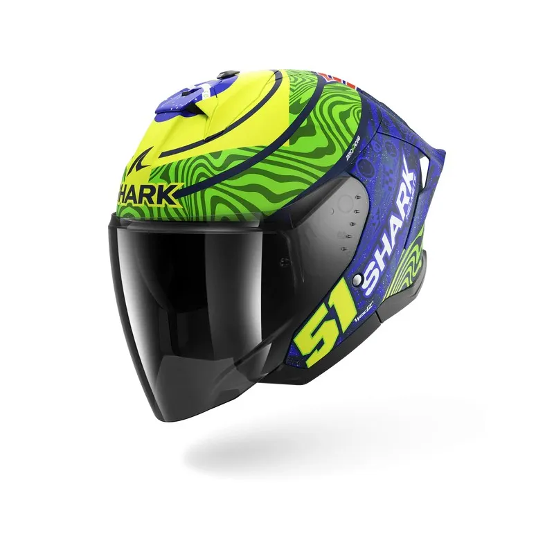 SHARK casque moto jet SKWAL JET CUP REPLICA GRANADO bleu mat / vert / jaune