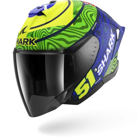 SHARK casque moto jet SKWAL JET CUP REPLICA GRANADO bleu mat / vert / jaune