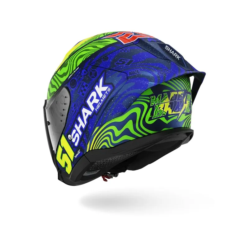 SHARK jet motorcycle helmet SKWAL JET CUP REPLICA GRANADO blue matte / green / yellow