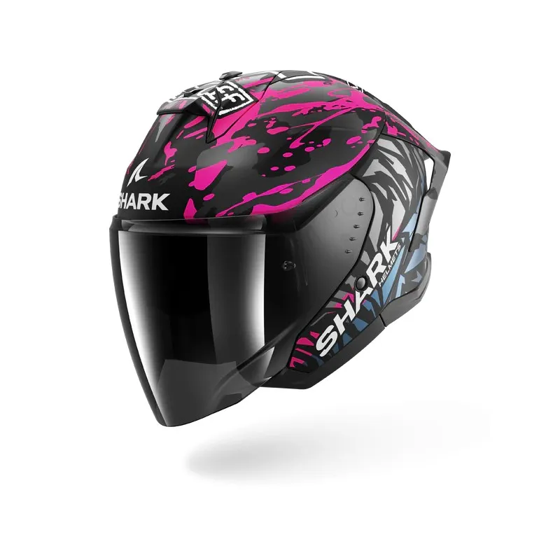 SHARK casque moto jet SKWAL JET CUP REPLICA REDDING noir mat / violet / bleu