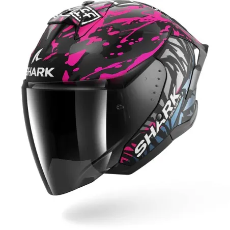 SHARK casque moto jet SKWAL JET CUP REPLICA REDDING noir mat / violet / bleu