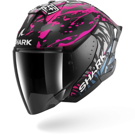 SHARK jet motorcycle helmet SKWAL JET CUP REPLICA REDDING matte black / purple / blue