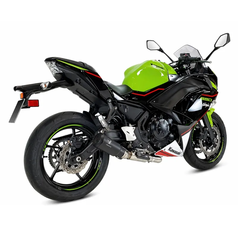 IXRACE KAWASAKI Z 650 / NINJA 650 / RS / 2023 2026 MK2B BLACK complete line silencer AK7257SB - EURO5+