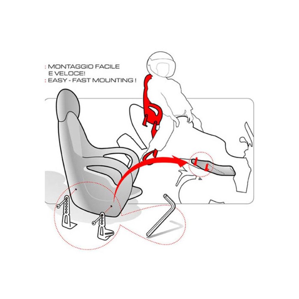 GIVI siège ENFANT S650 adaptable sur moto et scooter
