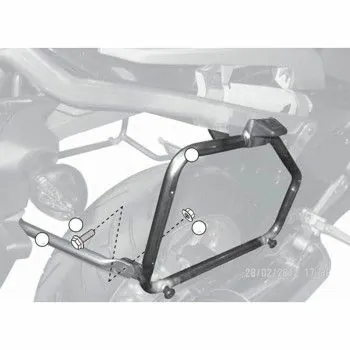 givi-pl1111-support-tubulaire-pour-valise-laterale-givi-monokey-honda-nc-700-750-x-s-dct-2012-2015