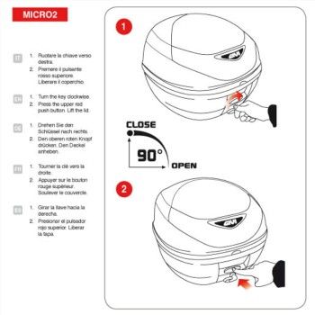 GIVI top case E300N2 MONOLOCK petit volume 30L