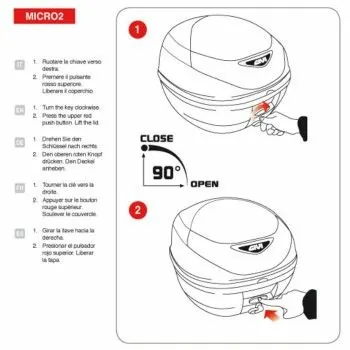 GIVI top case E300N2 MONOLOCK petit volume 30L