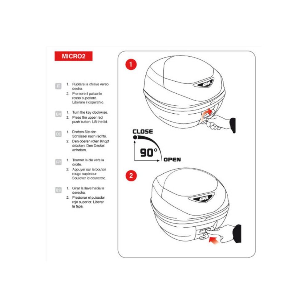 GIVI top case E300N2 MONOLOCK petit volume 30L