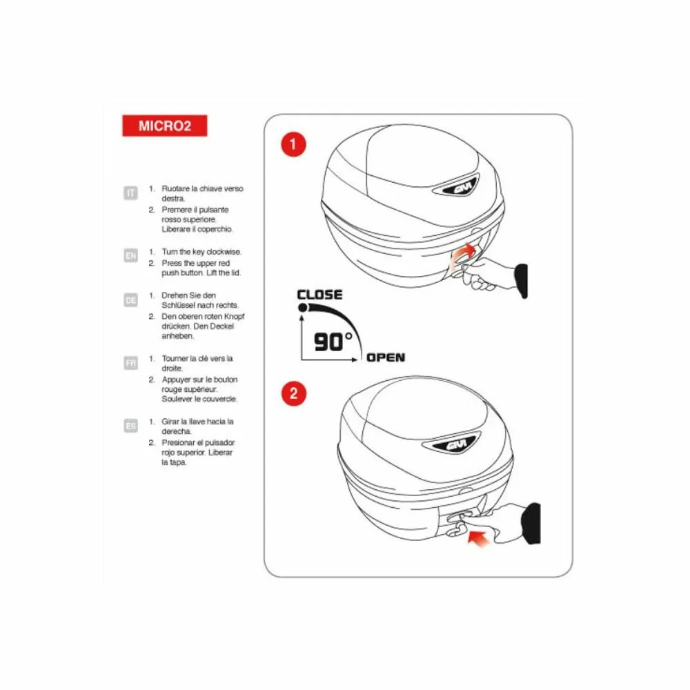 GIVI top case E300N2 MONOLOCK petit volume 30L