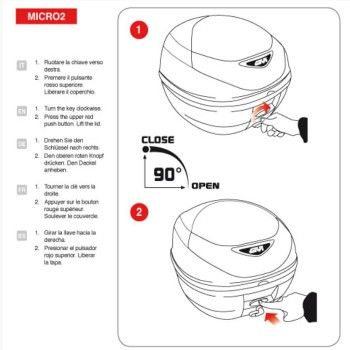 GIVI top case E300NT2 TECH MONOLOCK petit volume 30L