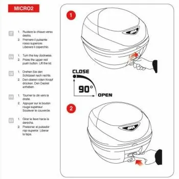 GIVI top case E300NT2 TECH MONOLOCK petit volume 30L