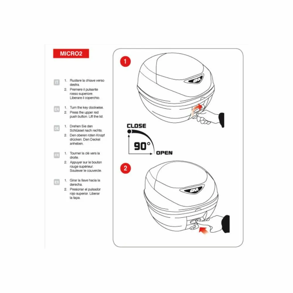 GIVI top case E300NT2 TECH MONOLOCK small volume 30L