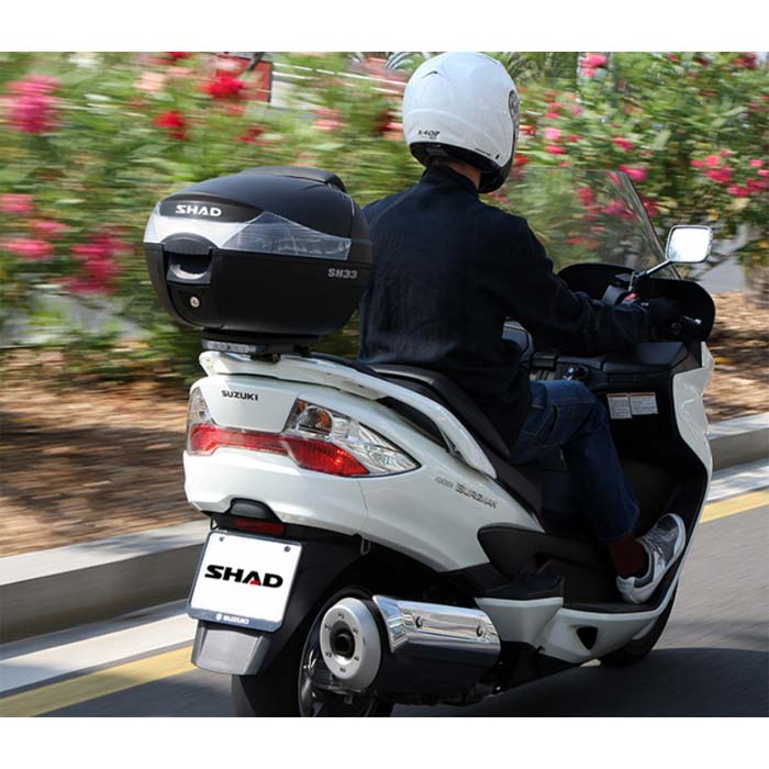D0b33200 - Koffer oder Tasche hinten, für Roller oder Motorrad sh33 sh 33, Schwarz