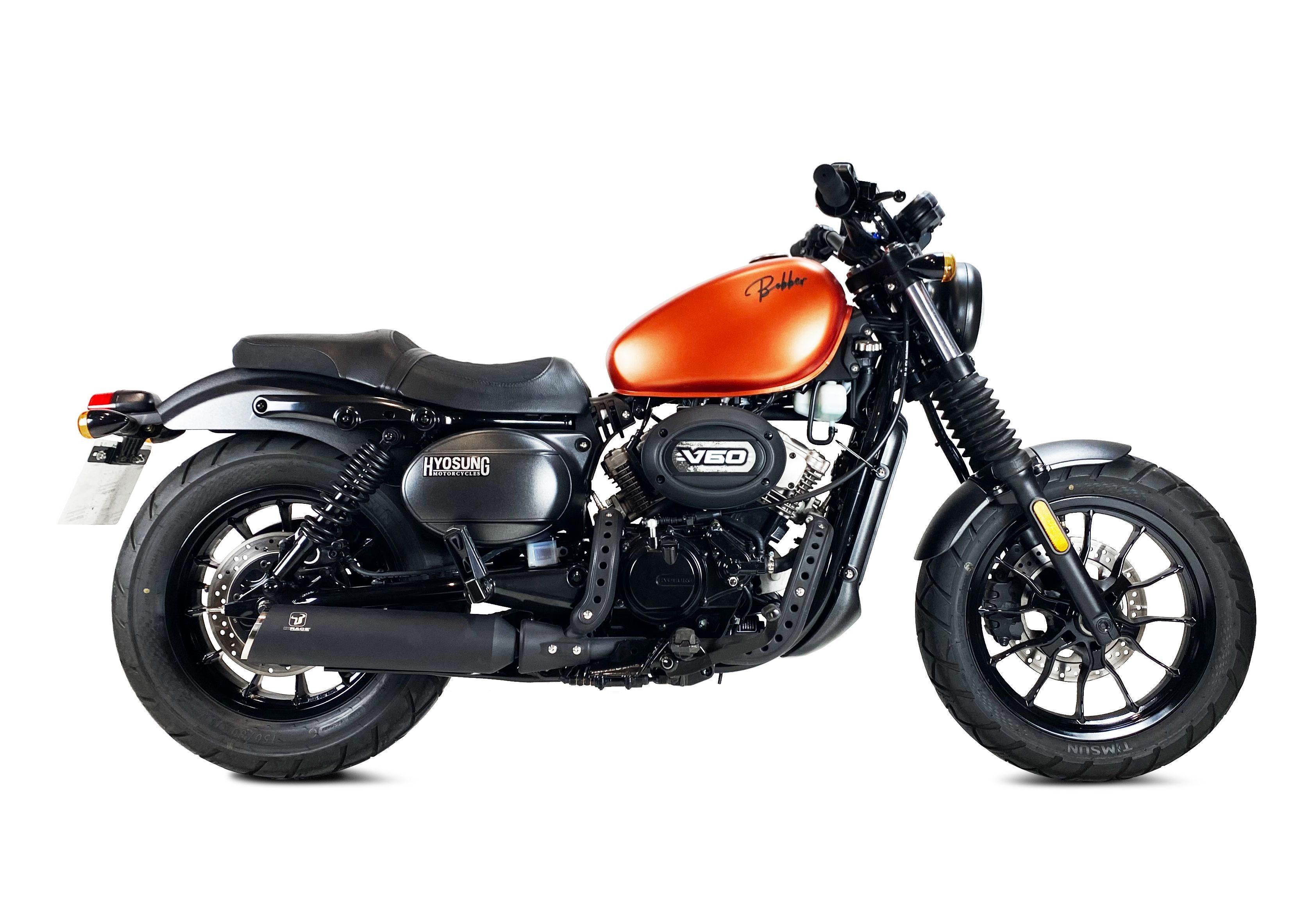 ixrace-hyosung-bobber-125-300-2018-2023-gamme-custom-black-exhaust