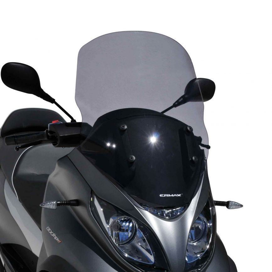 Bulle Sport Ermax Pour Piaggio MP3 125/250/400 (2007-2012) - Couleur Gris, Neuf En Boîte