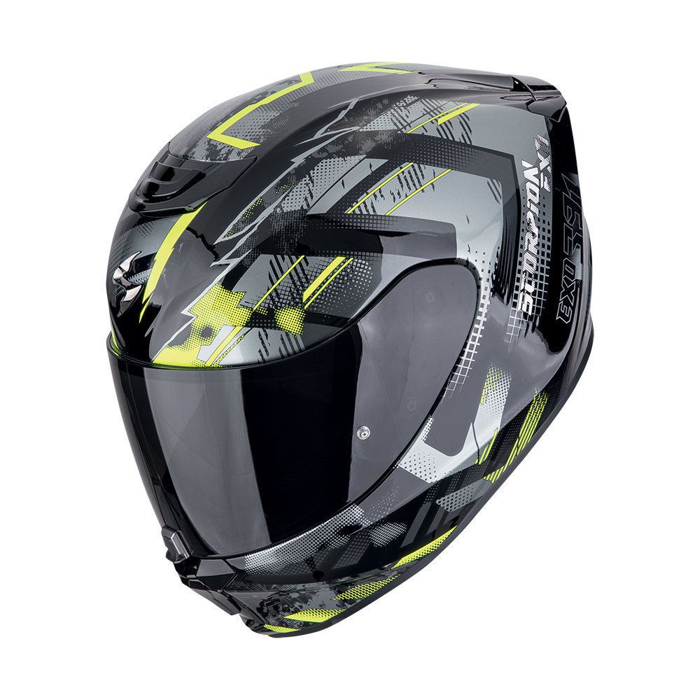 SCORPION fullface helmet EXO-391 CLUTTER moto scooter Black / Neon